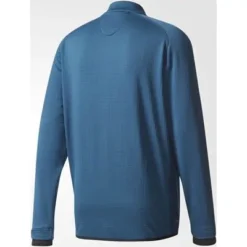 Golf Sales Shop -Golf Sales Shop adidas climaheat gridded quarter zip petrol night rear view 400