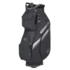 Wilson Staff Exo II Cart Bag - Black/Silver -Golf Sales Shop exoiicartblack 1