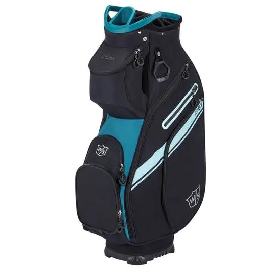 Wilson Staff Exo II Cart Bag - Black/Teal 3 Wilson Staff Exo II Cart Bag - Black/Teal
