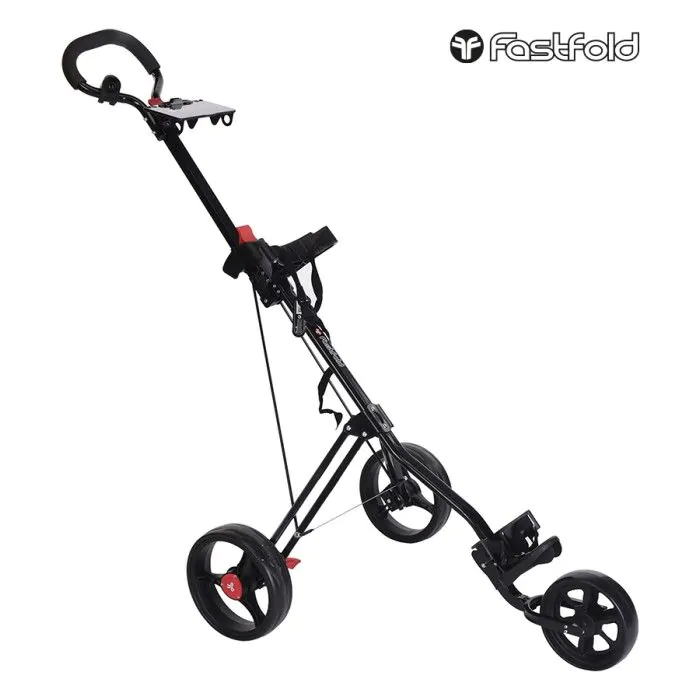 Fastfold Force 3 Wheeled Golf Trolley - Black 3 Fastfold Force 3 Wheeled Golf Trolley - Black