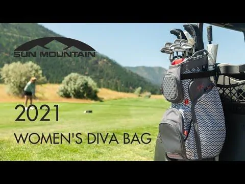 Sun Mountain 2021 Diva Cart Bag - Blue/Tropic Print 4 Sun Mountain 2021 Diva Cart Bag - Blue/Tropic Print - Image 2