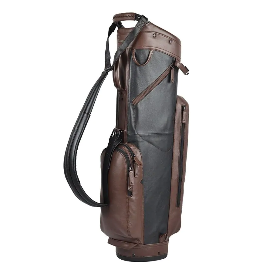 Sun Mountain Leather Cart Bag - Black/Brown 3 Sun Mountain Leather Cart Bag - Black/Brown