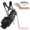 Sun Mountain 2023 Mid Stripe Stand Bag - Black/Gunmetal/Red -Golf Sales Shop sm 23 midstr bgr