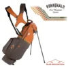 Sun Mountain 2023 Mid Stripe Stand Bag - Cabin/Umber/Wheat -Golf Sales Shop sm 23 midstr cuw