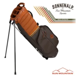 Sun Mountain 2023 Mid Stripe Stand Bag - Cabin/Umber/Wheat -Golf Sales Shop sm 23 midstr cuw2