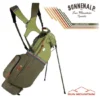 Sun Mountain 2023 Mid Stripe Stand Bag - Loden/Moss/Inferno -Golf Sales Shop sm 23 midstr lmi