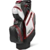 Sun Mountain 2022 H2NO Staff Waterproof Cart Bag - Black/White/Red -Golf Sales Shop sm staff bwr 800