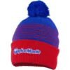 Taylormade Mens Bobble Beanie - Red/Royal -Golf Sales Shop taylormade bobble beanie red royal white 600 aslangolf