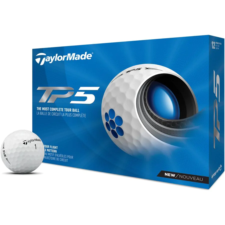 Taylormade TP5 Golf Balls - White/Dozen 3 Taylormade TP5 Golf Balls - White/Dozen
