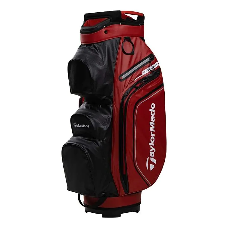 Taylormade Storm Dry Waterproof Cart Bag - Red/Black 3 Taylormade Storm Dry Waterproof Cart Bag - Red/Black