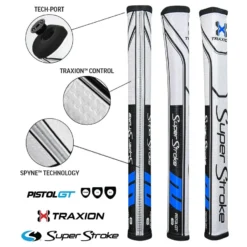 Super Stroke Traxion Pistol GT 1.0 Putter Grip - Black/Blue/White