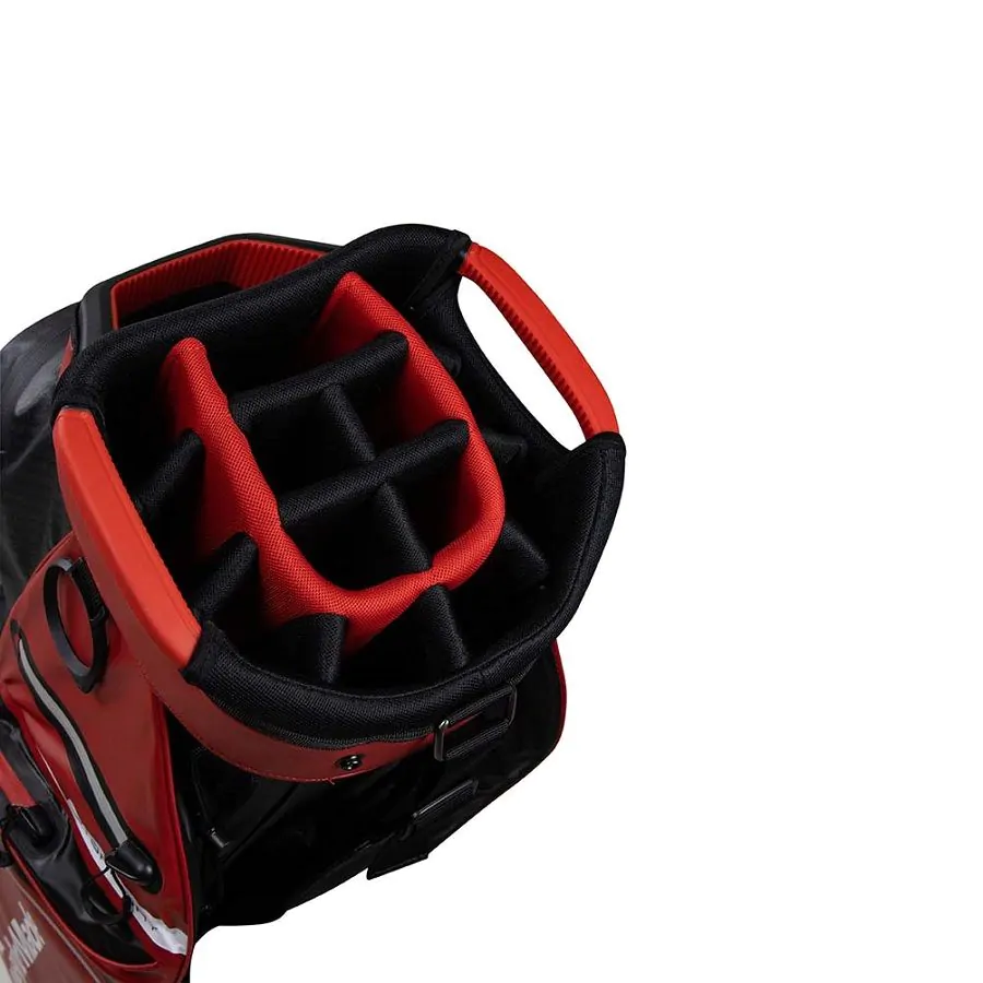 Taylormade Storm Dry Waterproof Cart Bag - Red/Black 4 Taylormade Storm Dry Waterproof Cart Bag - Red/Black - Image 2