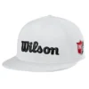 Wilson Staff Tour Flat Brim Cap - White -Golf Sales Shop ws flat white