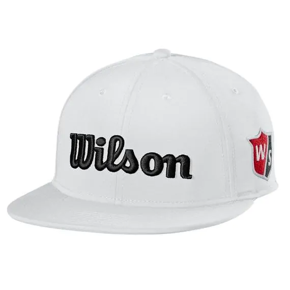 Wilson Staff Tour Flat Brim Cap - White 3 Wilson Staff Tour Flat Brim Cap - White