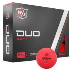 Wilson Staff Duo Soft Red Golf Balls - Dozen -Golf Sales Shop ws staff duo soft red 3